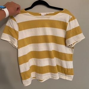 Striped yellow and white T-shirt